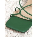 Criss Cross Square Toe High Heeled Sandals