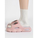 Letter Pattern Layered Clouds Slides Slippers