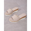 Braided Rope Sole Insert Espadrilles Wedge Slippers