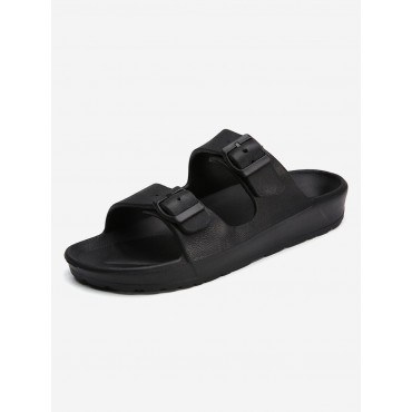 Double-buckle Design Antiskid Beach Slippers