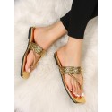 Metallic Beach Vacation Thong Sandals Flip Flops