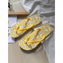 Letter Pattern Beach Flip Flops