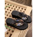 Beach Vacation Printed Boho Style Wedge Heeled Platform Flip Flops