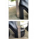 Solid Color Platforme High Heel Zip Boots