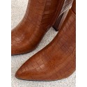 Side Zip Embossed Chunky Heeled Over-the-knee Boots