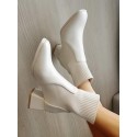 Stretch Knit Block Heel Sock Boots