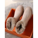 Faux Suede Fleece Lined Lug Sole Boots