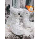 Waterproof Lace Up Warm Thermal Faux Fur Lined Winter Snow Boots