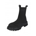Stretch Knit Chunky Boots