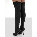 Slip On Stretch Heeled Over-the-knee Boots