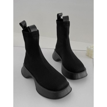 Fly Knit Thick Bottom Sock Boots