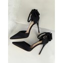 Silky Satin Bow Detail High Heeled Pointed Toe Pumps