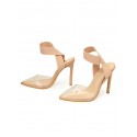 Elastic Band Ankle Strap Pointed Toe Pumps