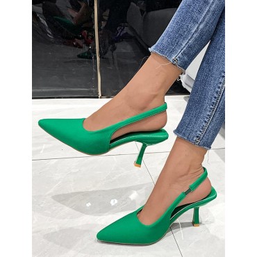 Pointed Toe Slingback Pumps